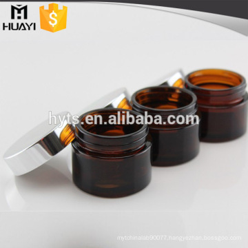 5ml/10ml/20ml/30ml/50ml amber glass jar with metal lid